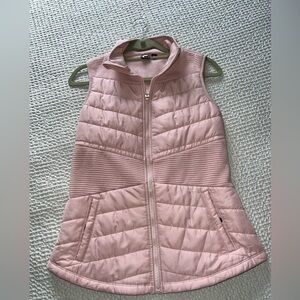 Pink Quilted Vest with Zipper